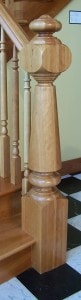 Large newel typical of Victorian Era