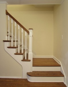 After hardwood stair replacement