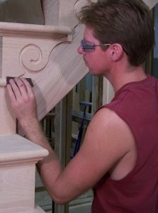 Finishinig wood stair