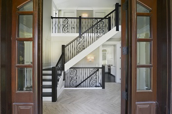 Entry stair as viewed from front door
