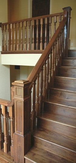 Walnut for a traditional stair color