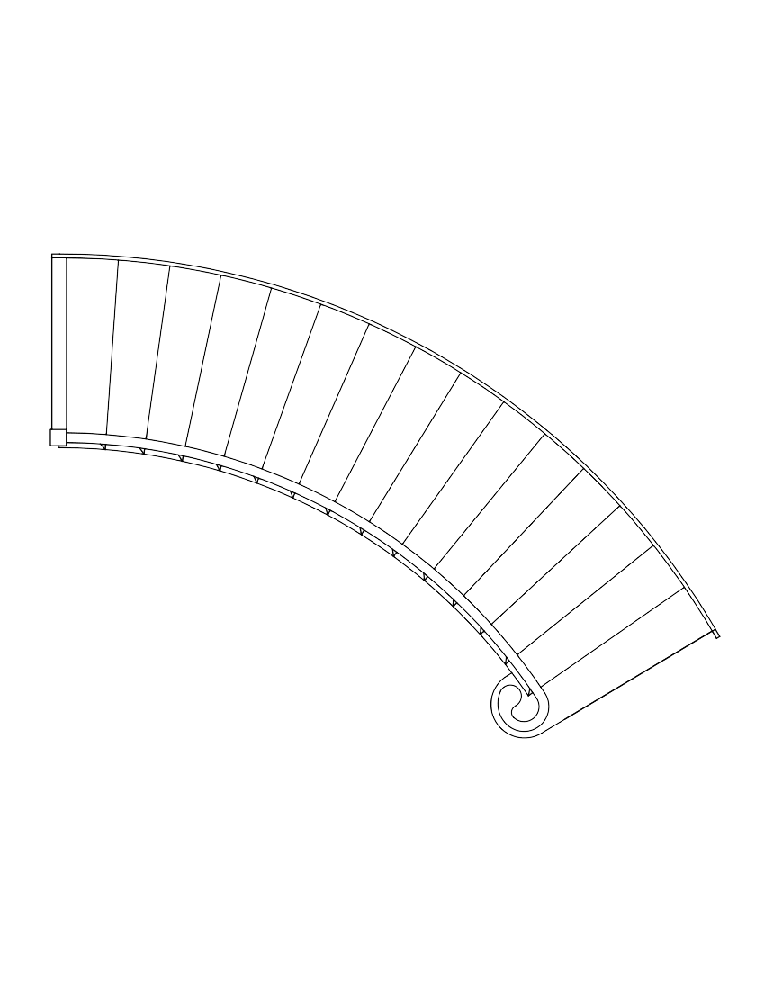 Large Radius Circular Staircase