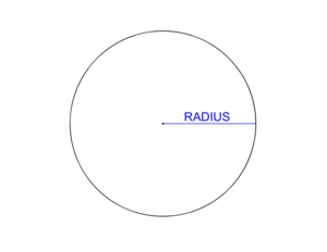 Radius defined for circular or curved stairs.