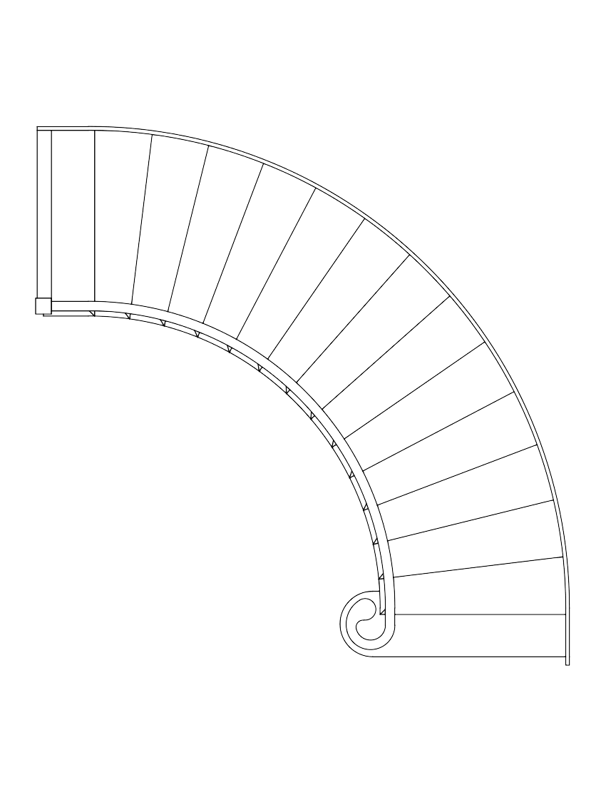 Standard 90 Degree Circular Staircase
