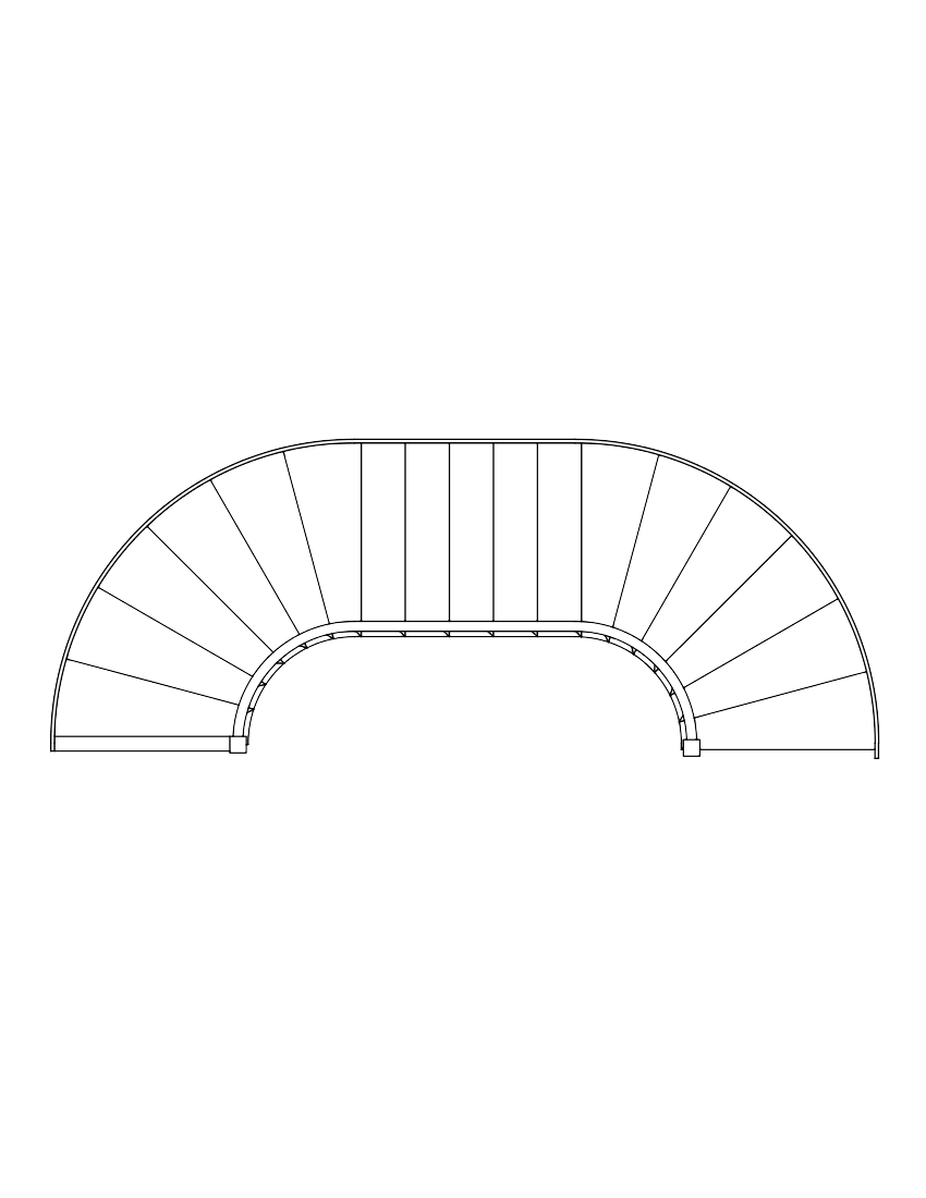 'U'-Shaped Circular Staircase