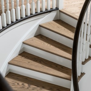 curved stair treads shown from above