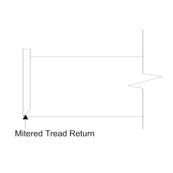 Tread Return Nosing, Mitered